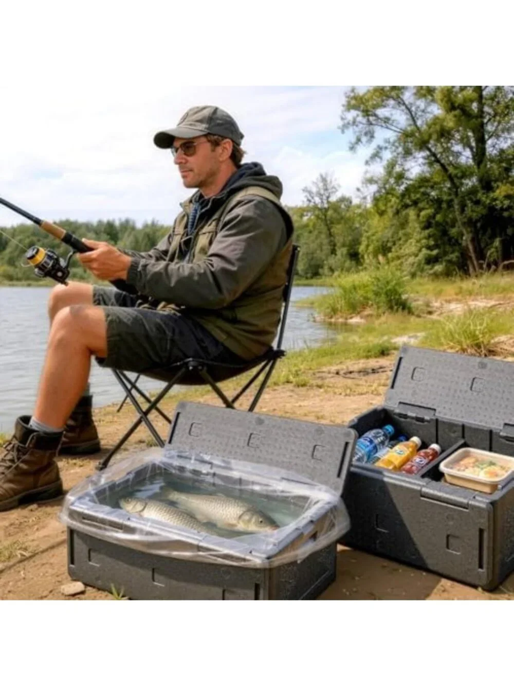 Collapsible Insulated Food Warmer 40 Qt Thermal Carrier for Catering & Events